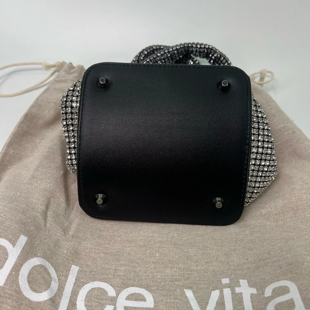 Dolce Vita Anna Crystal Rhinestone Embellished Small Hobo Bag